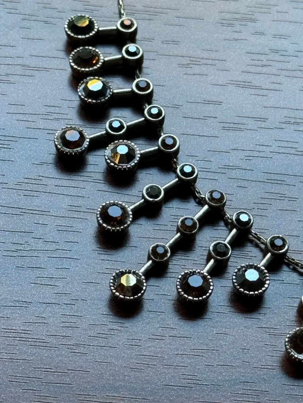 Y2K Chico's Bronzetone Crystal Necklace